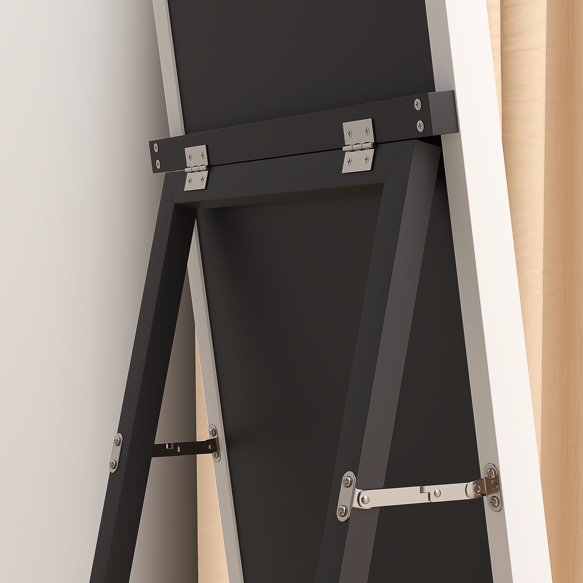 HOMCOM 157 x 37cm Elegant Full-Length Mirror - White/Gold-Tone